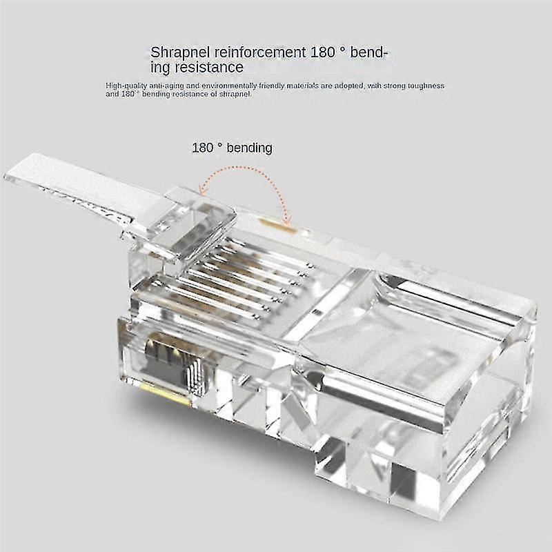100pcs rj45 ethernet cables module plug network connector for utp