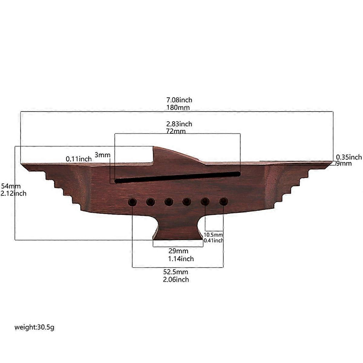 6-strängad gitarrstall Rose Wood gitarrstall för akustisk gitarr 6 hål