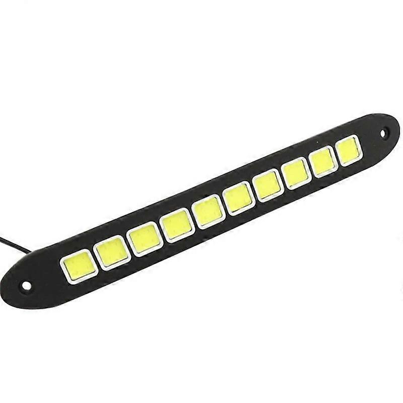 2PCS 12V 10LED Car Lights Universal LED Daytime Running Light Car Highlight Waterproof Flexible COB Lamp Auto Exterior Accessory