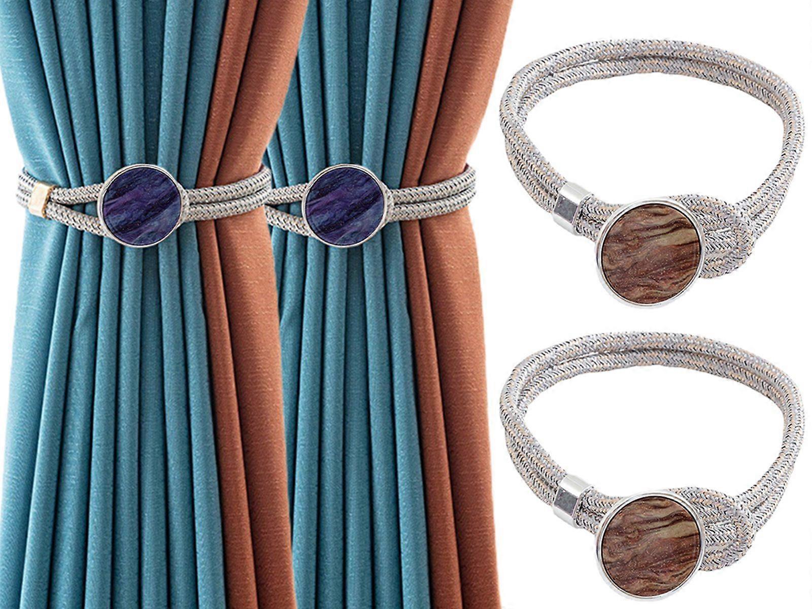 2 Pairs Curtain Tiebacks Curtain Rope Tie Backs Holdbacks Coffee Royal Blue