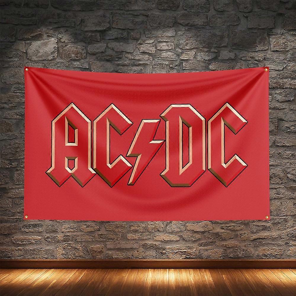 AC/DC Flag Polyester Digital Printing Music Banner For Decoration ...