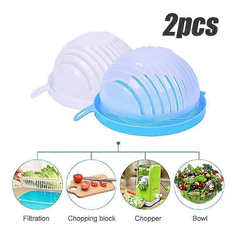 サラダカッターキーピースセット、ザルサラダスピナーサラダボウル、カッターメーカー野菜ボウル3 in 1フルーツ野菜サラダ