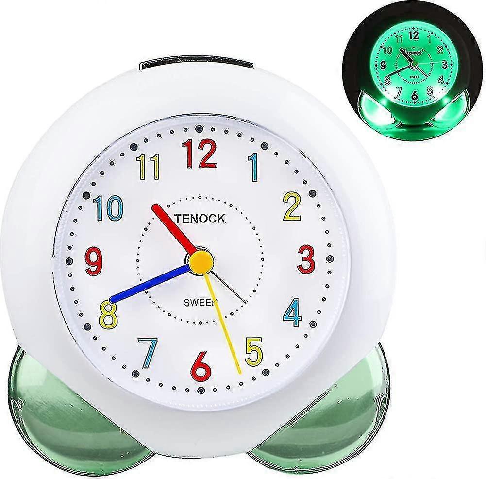 Alarm Clock Children Analog, Noiseless Without Ticking Light Alarm Clock