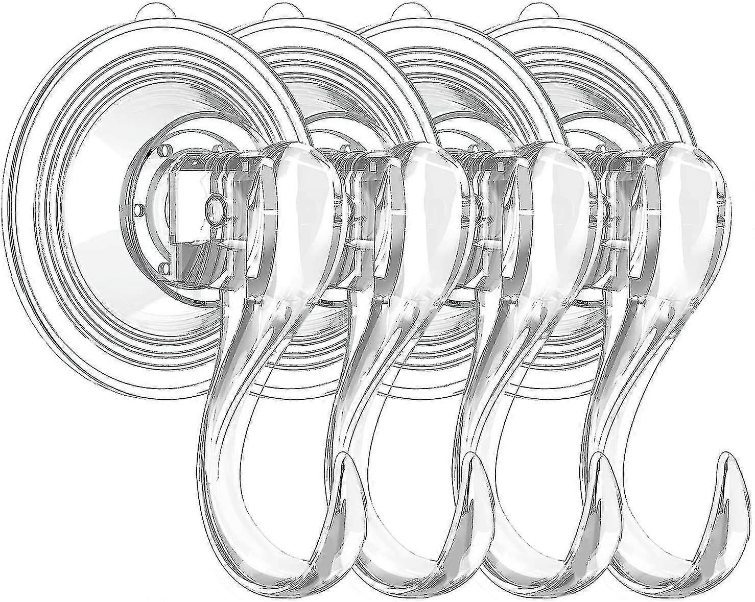 Multi-purpose Cup Hooks, Strong Reusable Vacuum Heavy Duty 6.6lbs Hooks