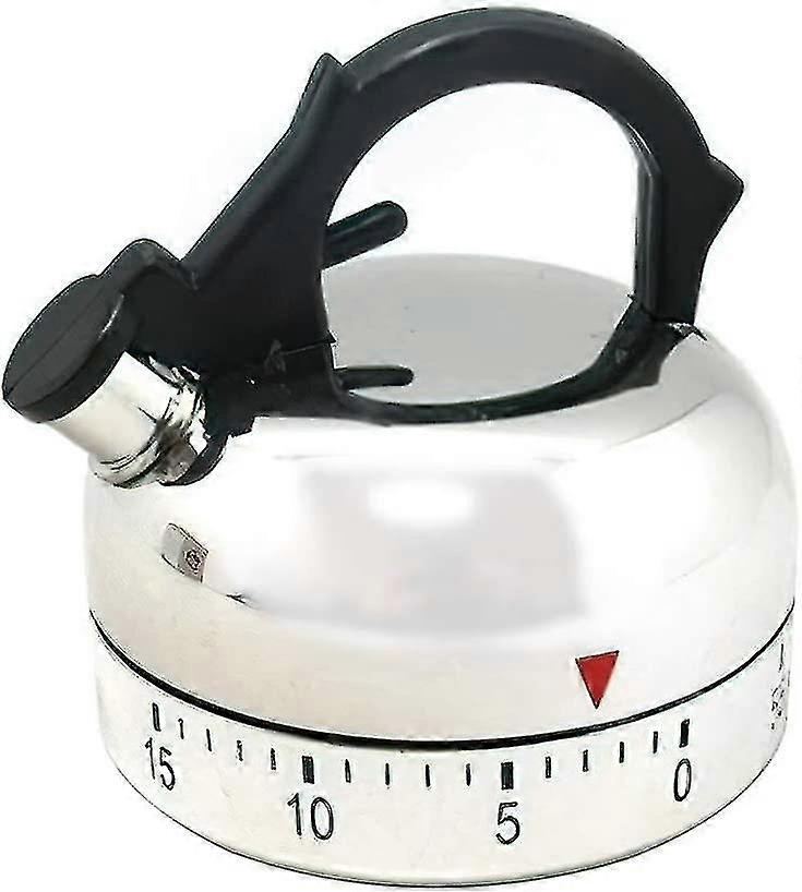 Kitchen Time Timer For Cooking Clock Countdown Egg Timer 60 Minute Mechanical Reminder Kitchen Kettle Shaped Timer For Home1pcs) Yaju