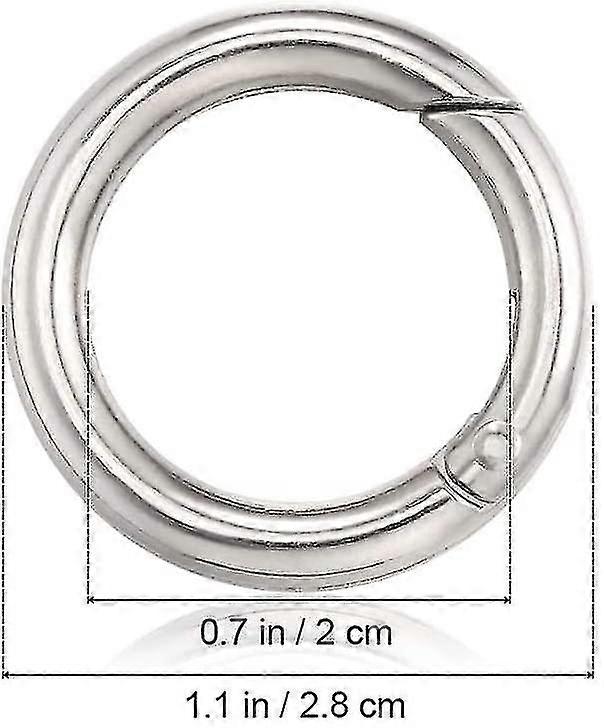 30pcs Round Carabiner Ring,mini 20mm Round Carabiner Keychain Hook