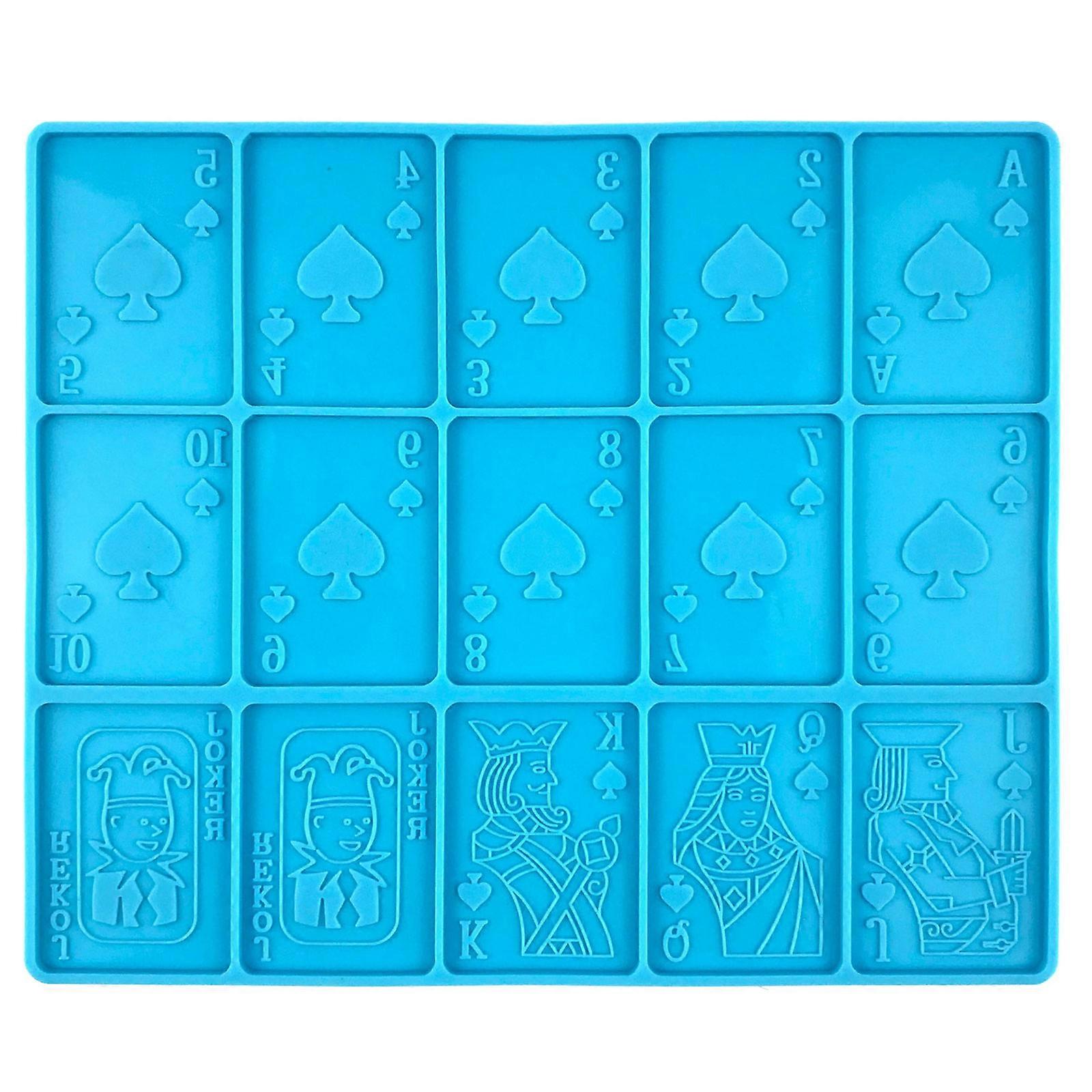 Playing Card Epoxy Mould DIY Cards Game Playing Card Keychain Silicone Mould