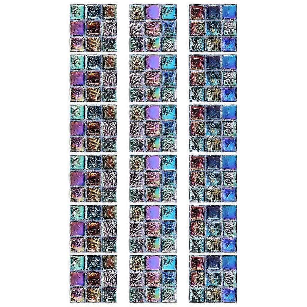 18pcs Self-adhesive Bathroom Kitchen Decor Home Wall 3d Tile Sticker