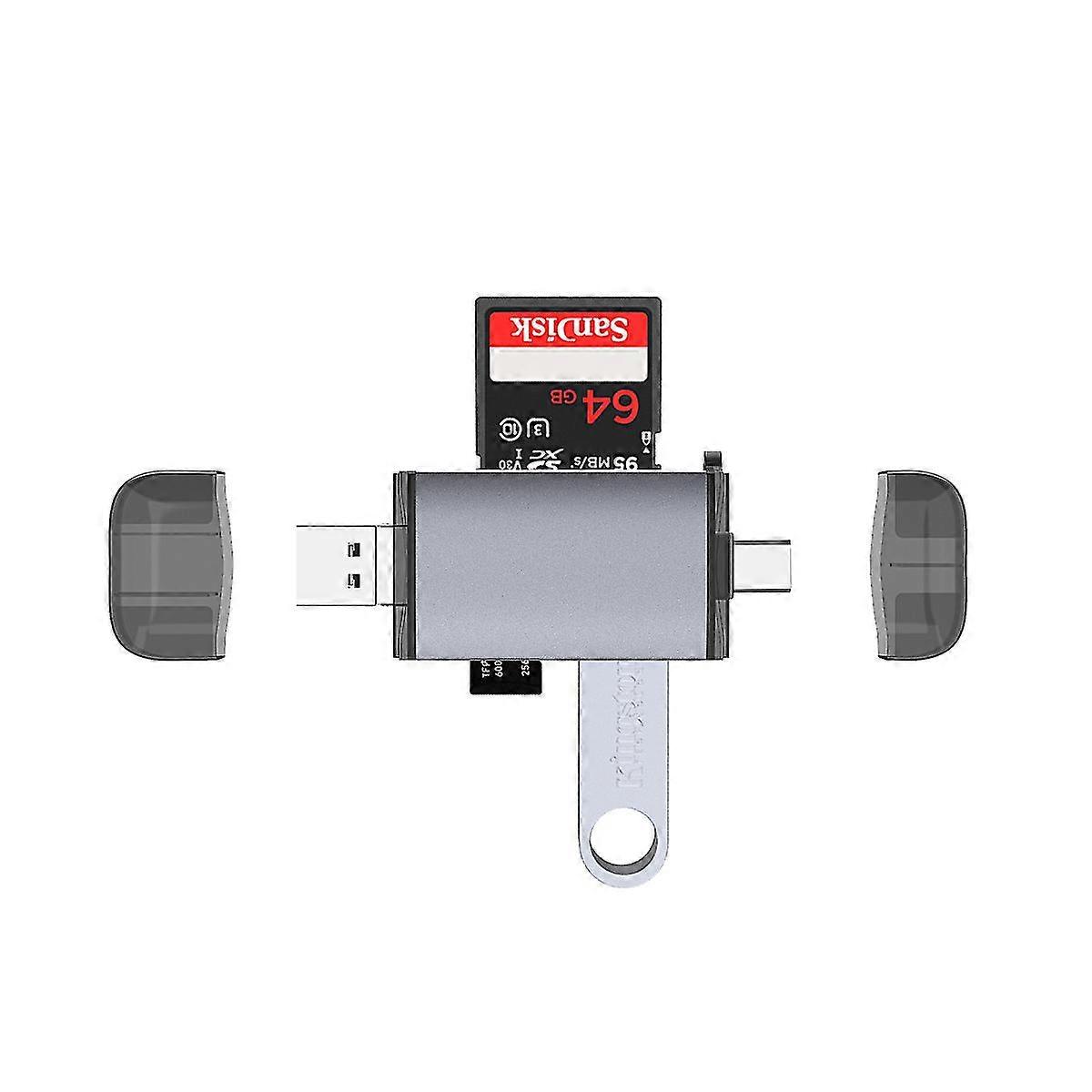 Multi-function Otg Card Reader 6 In 1 Card Reader Usb Type-c Card Reader