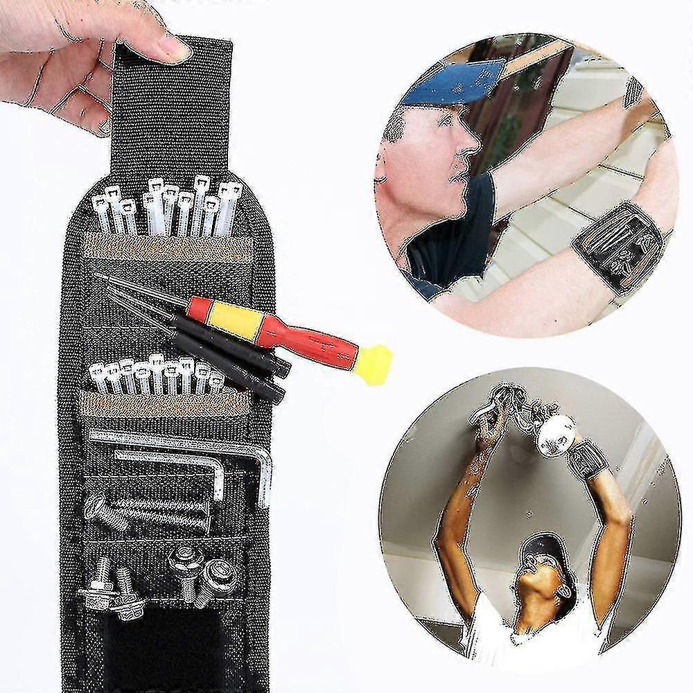 Magnetic Wristband, Werky Super Strong Magnets Adjustable Wrist Strap