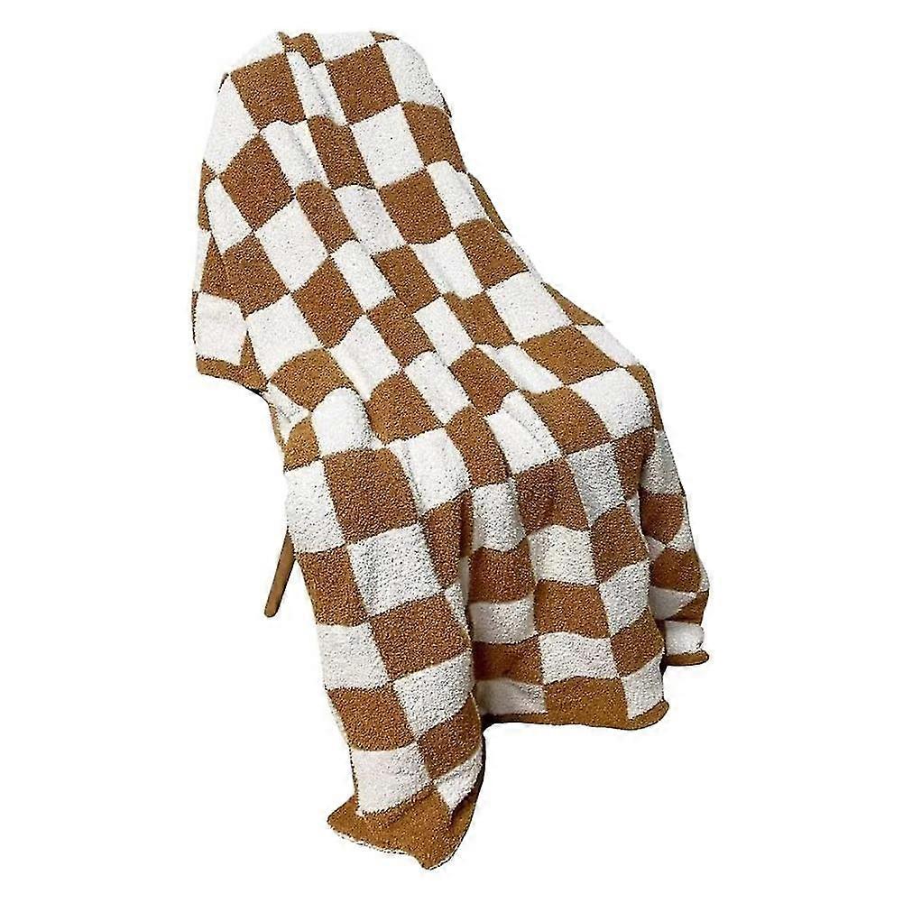 Throw Blankets Checkered Fuzzy Blanket Plaid Decorative Throw Blanket - Super Soft Fluffy Shaggy Fl