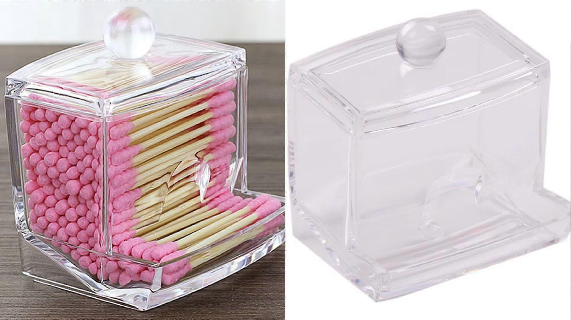 transparent Acrylic Cotton Swabs Storage Hold