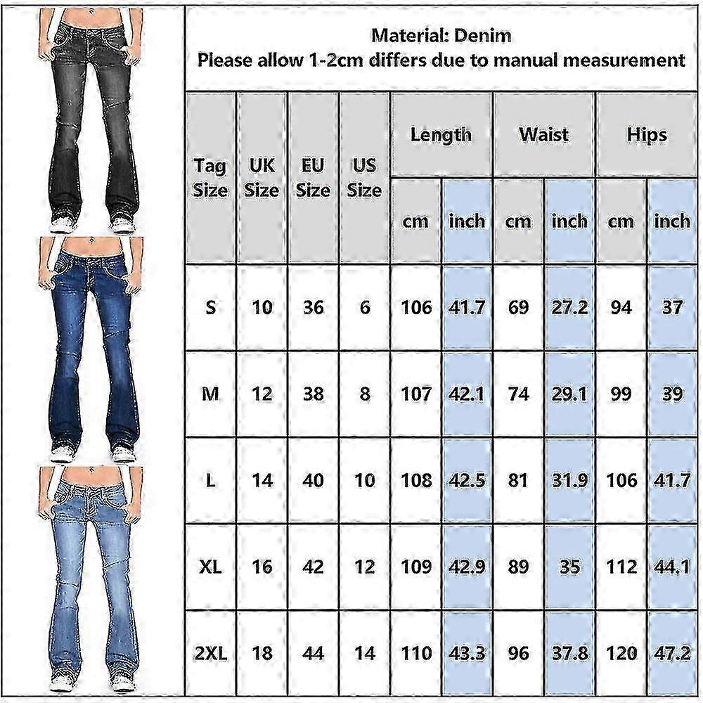 Γυναικείο bootcut τζιν stretchy τζιν παντελόνι κυρίες χαμηλή μέση φλεγόμενο παντελόνι