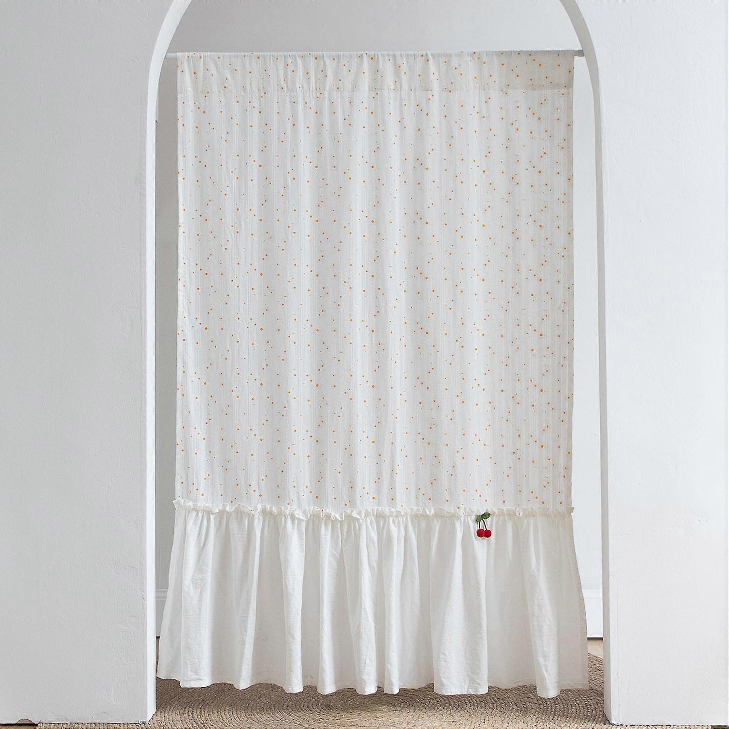 Beige curtain, door curtain
