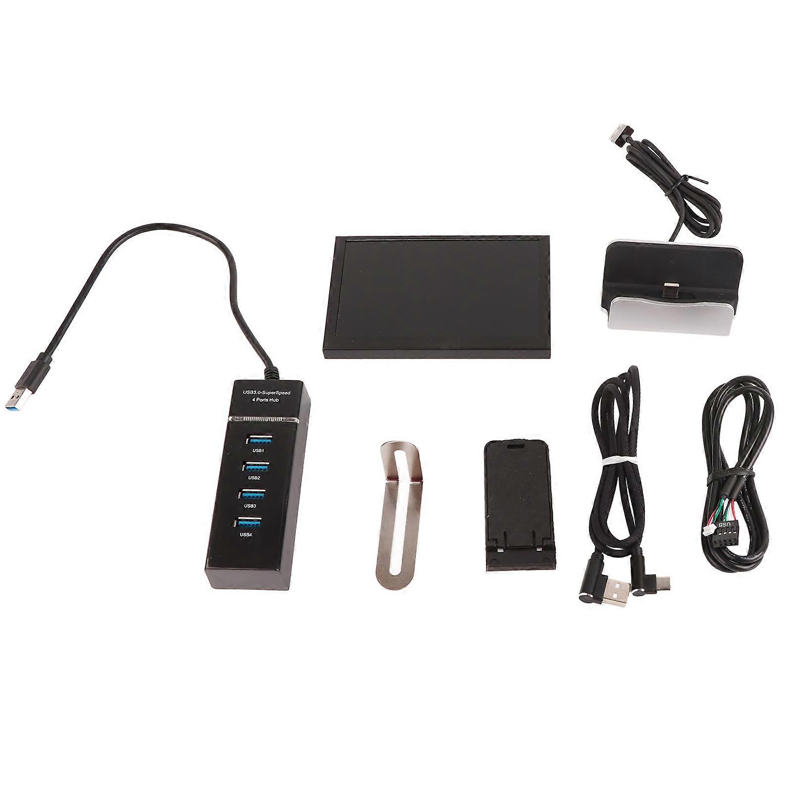 PC CPU Data Monitor 5in IPS USB C TYPE C för PC Temperatur Display Skärm PC CPU GPU RAM Data Monitor YEMMA