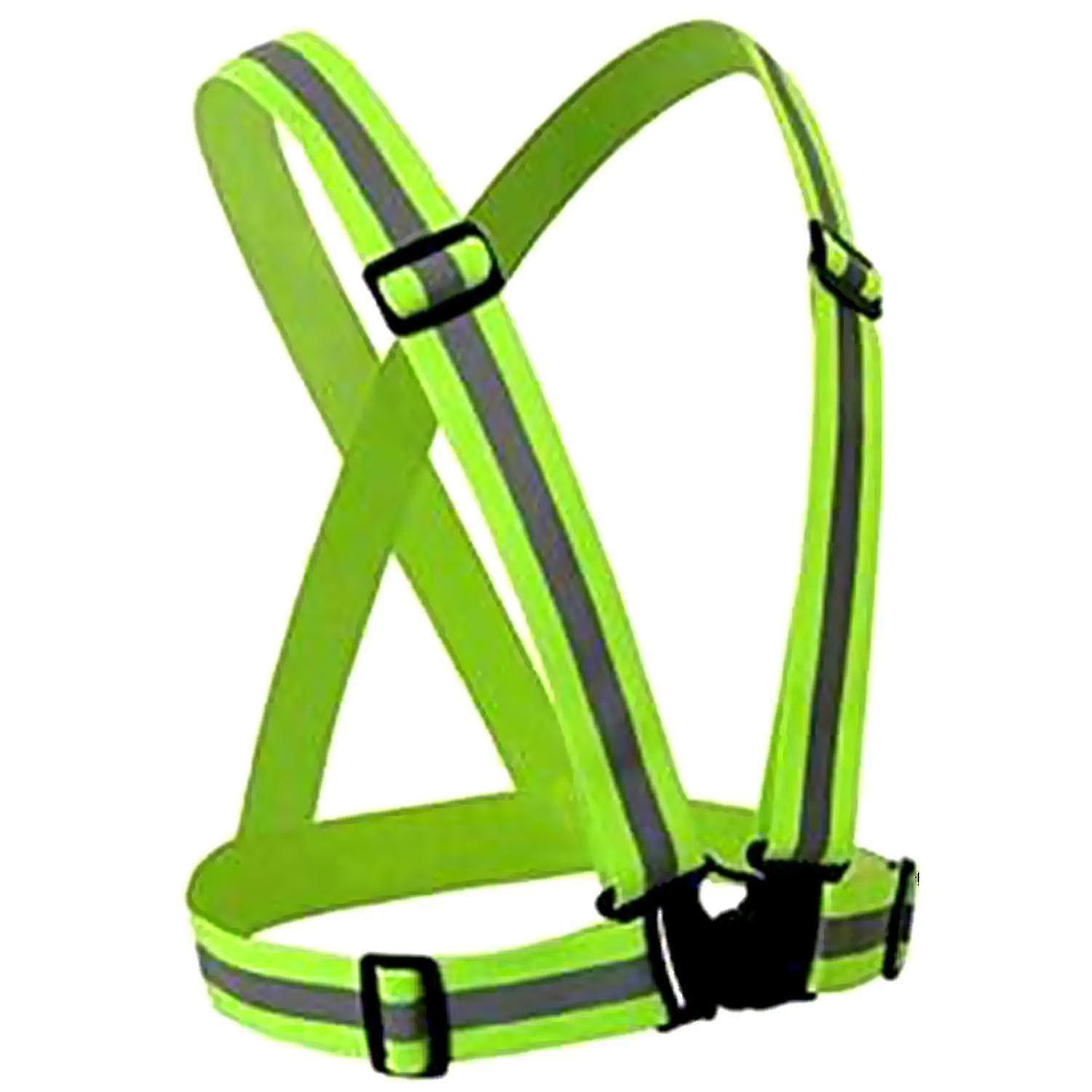 Yaju Adjustable High Visibility Reflective Safety Harness1pcsgreen--