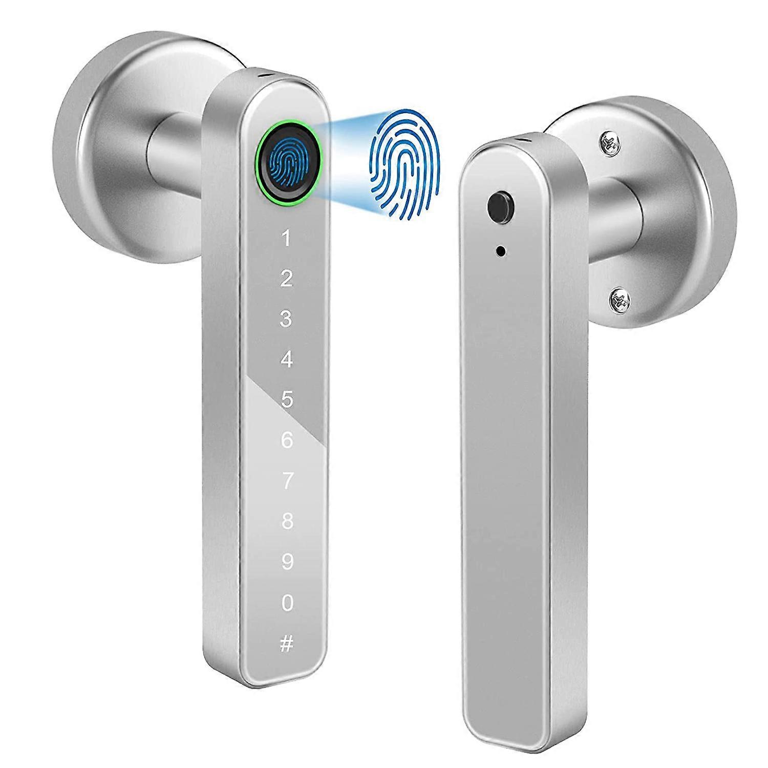 Smart Door Lock Keyless Entry Door Lock Keypad Door Lock with Handle, Fingerprint Door Lock with Tu