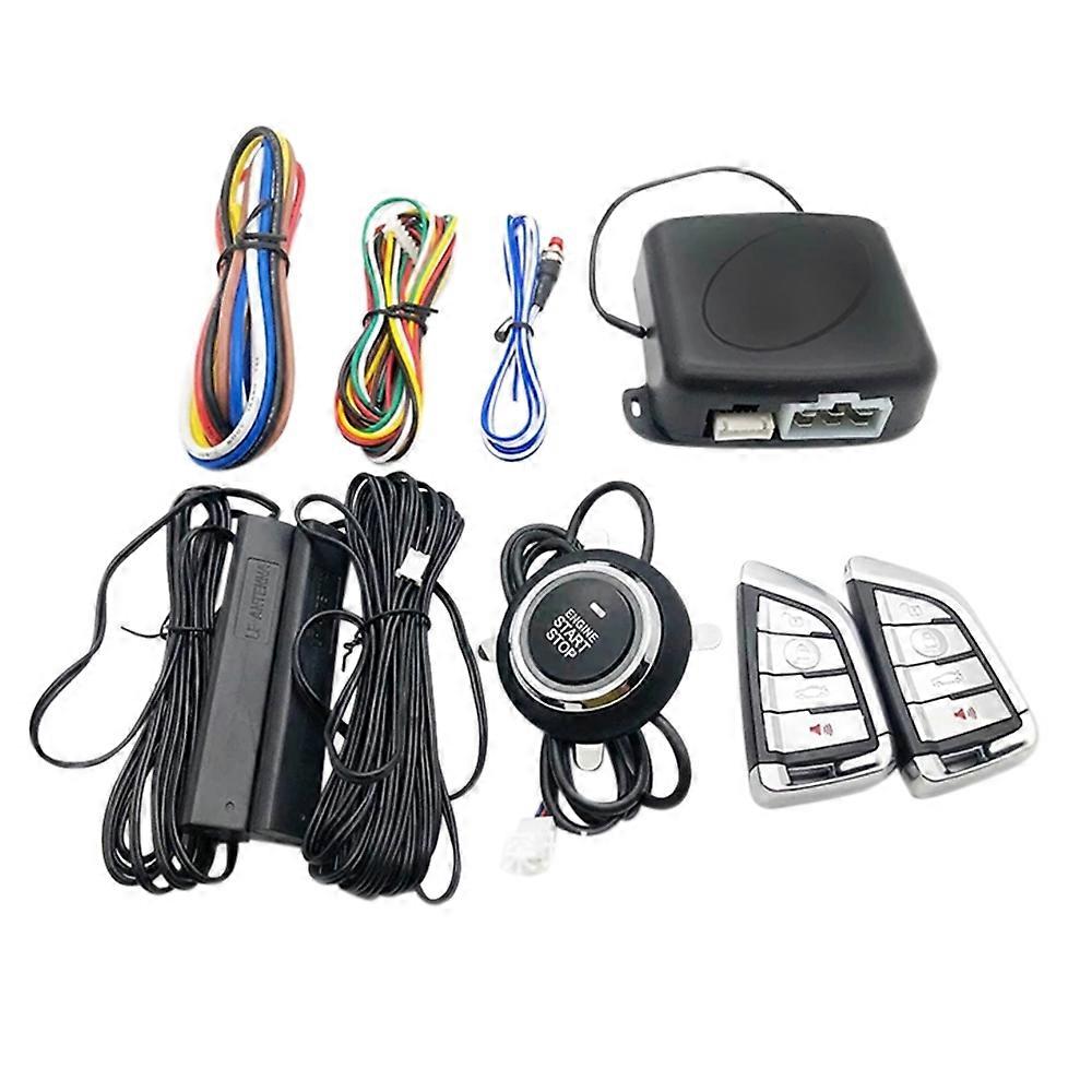 Car Engine One-Key Start-Stop Button System PKE Keyless Entry System Car Anti-Theft Alarm Remote St