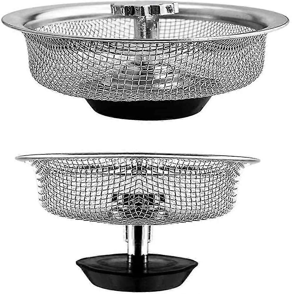 Stainless Steel Kitchen Sink Filter Slag Screen 2 Pieces