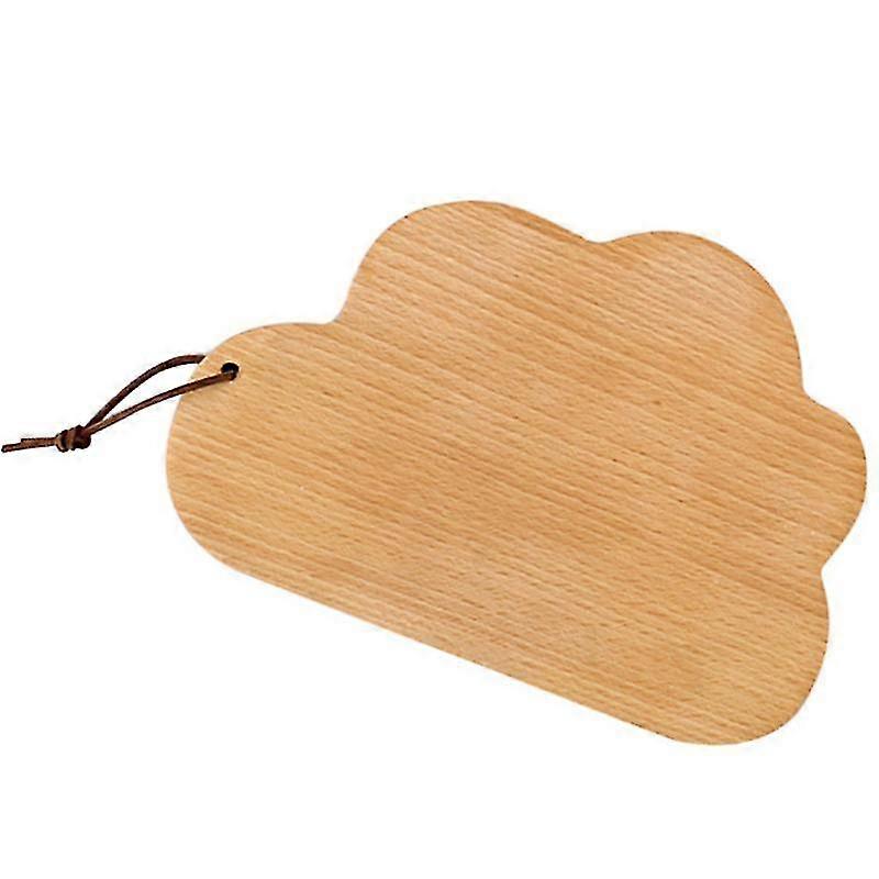 Cutting Board Wooden Smooth Edge Beech Household Cloud-shaped Bread Fruit Chopping Block for Kitchen