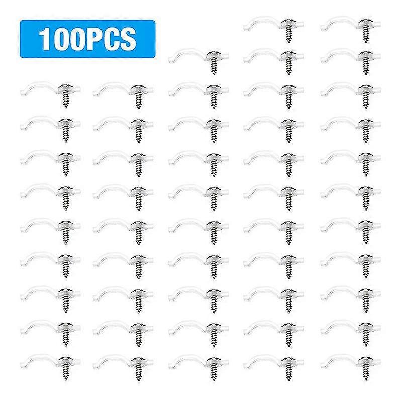 100pcs Mounting Brackets Clip One-side Fixing Clips Screws Clips