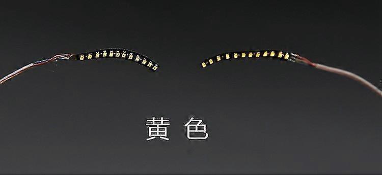 Halloween LED Lighted False Eyelashes Luminous Glowing Makeup Strip Lashes Lamp Double Eyelid Sticker Club Bar Dance Party Cosmetic Accssories LED Lig