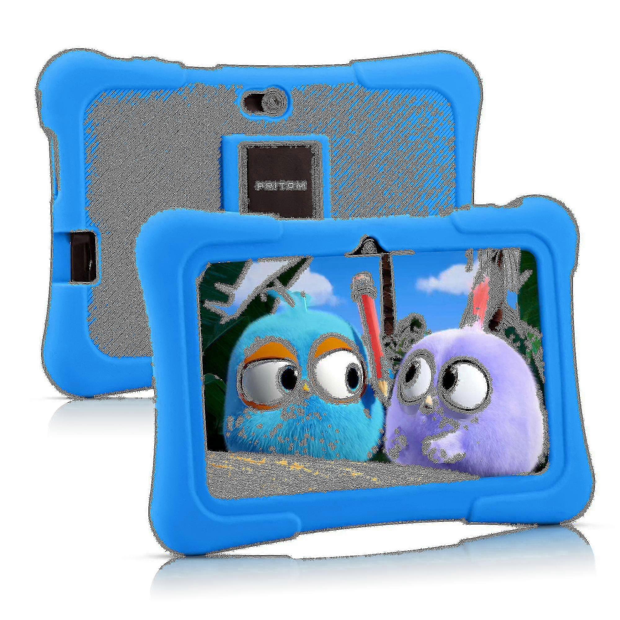 Pritom K7 Tablet infantil de 7 polegadas com tampa protetora (, azul claro)