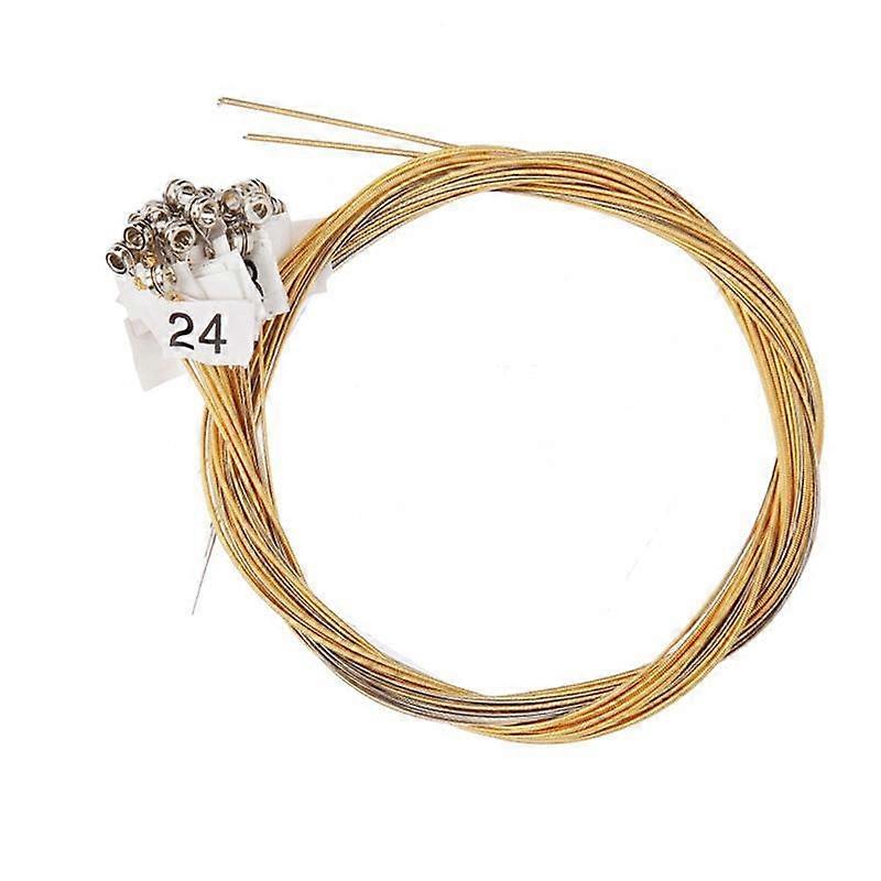 Corde en métal de remplacement de 24 cordes pour harpe lyre, nouvelles cordes de remplacement, plus lumineuses et plus durables, 24Strings