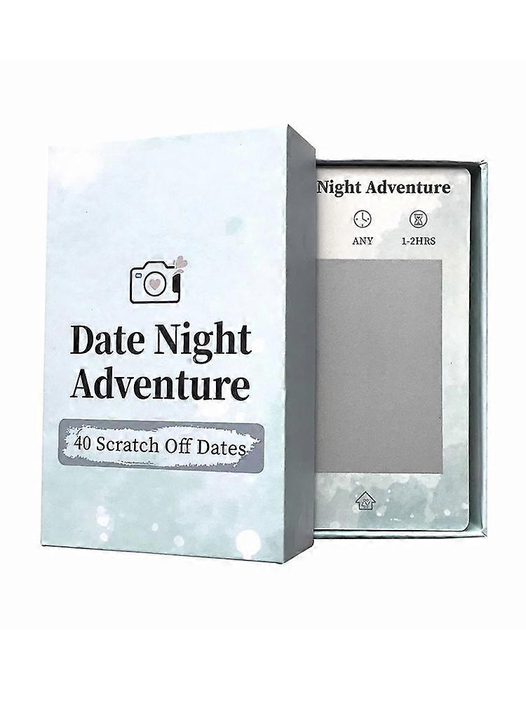High Quality English Date Night Adventure Card Game 40 Scratch Off Dates Dating Creative Multiplayer Checkerboard Game Card