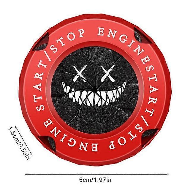 Push Start Button Cover One-button Start Button Ignition Switch Rotating Protective Cover Car Engine Ignition Key Ring Cover