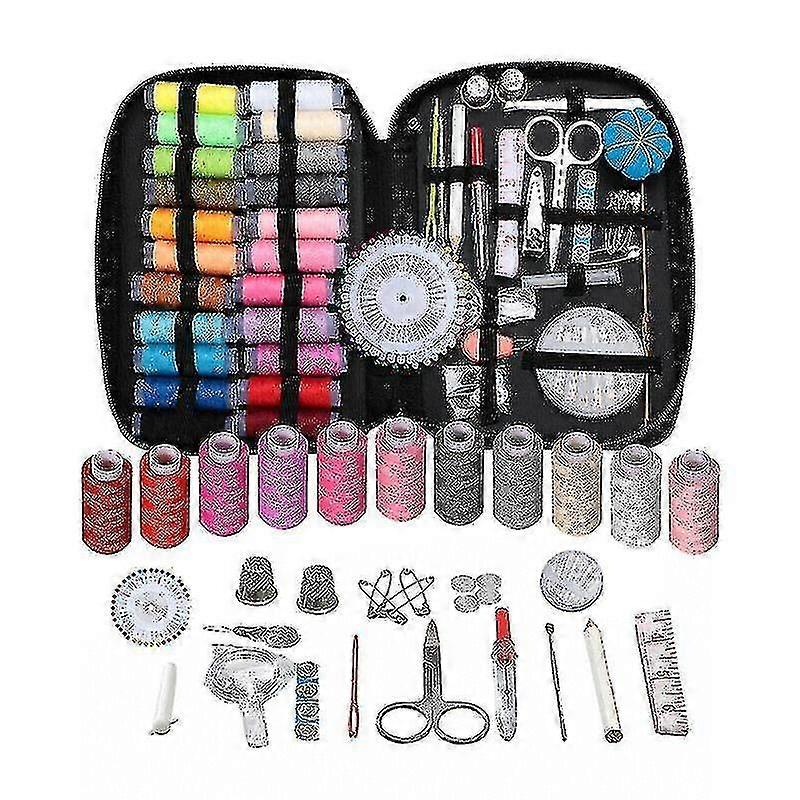 126pcs/set Sewing Kit Scissors Needle Thread For Home Stitching Hand Sewing Tool
