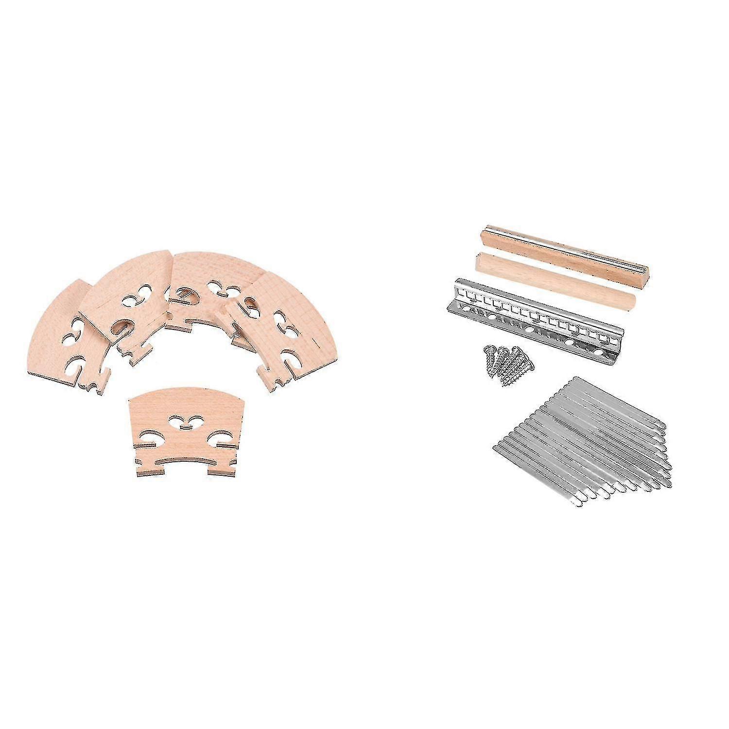 5 Pieces Maple 4/4 Full Size Violin Bridge Qin Code Accessories PXCL