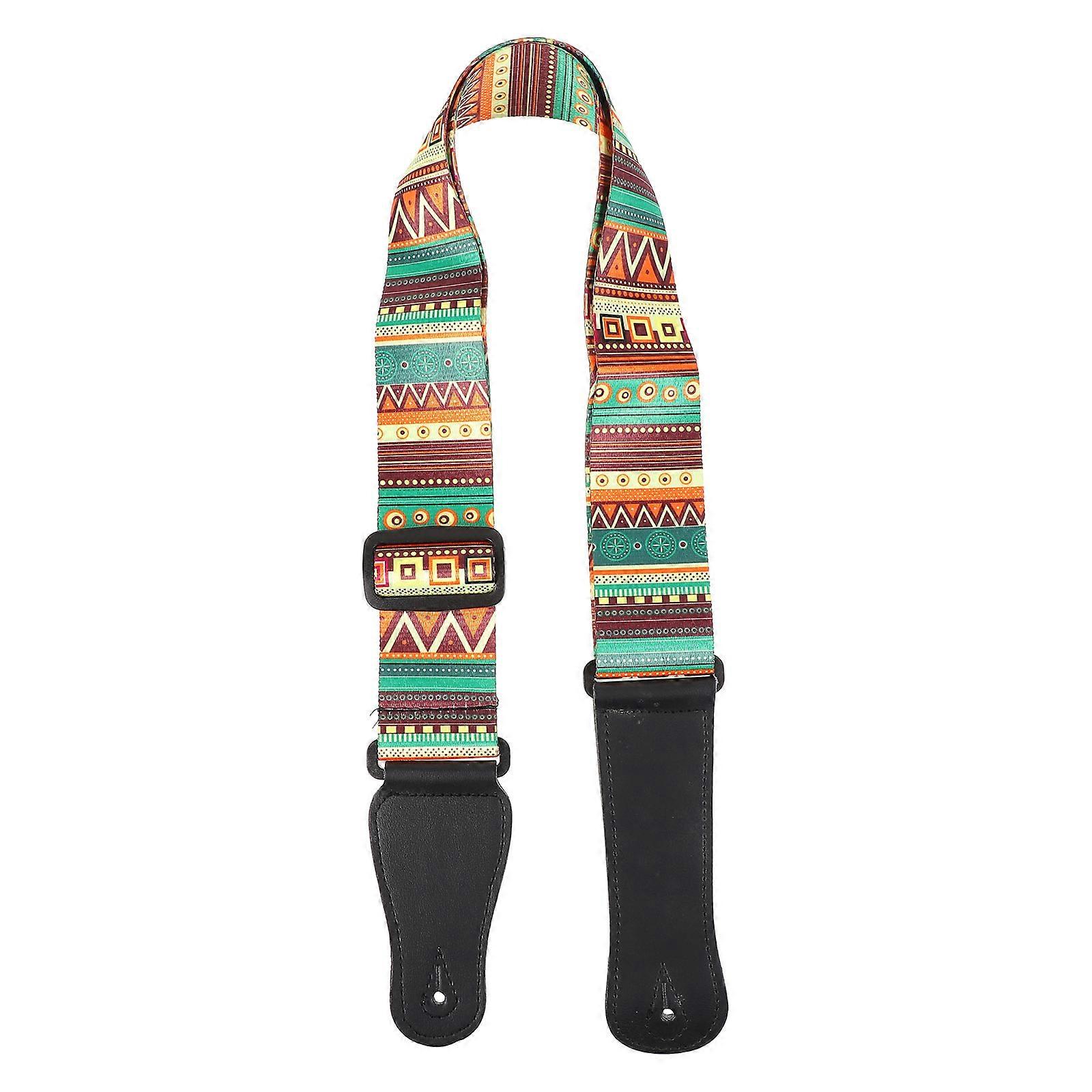 1pc Sangle de guitare réglable Léger Durable Portable Ukulélé Sangle d’impression