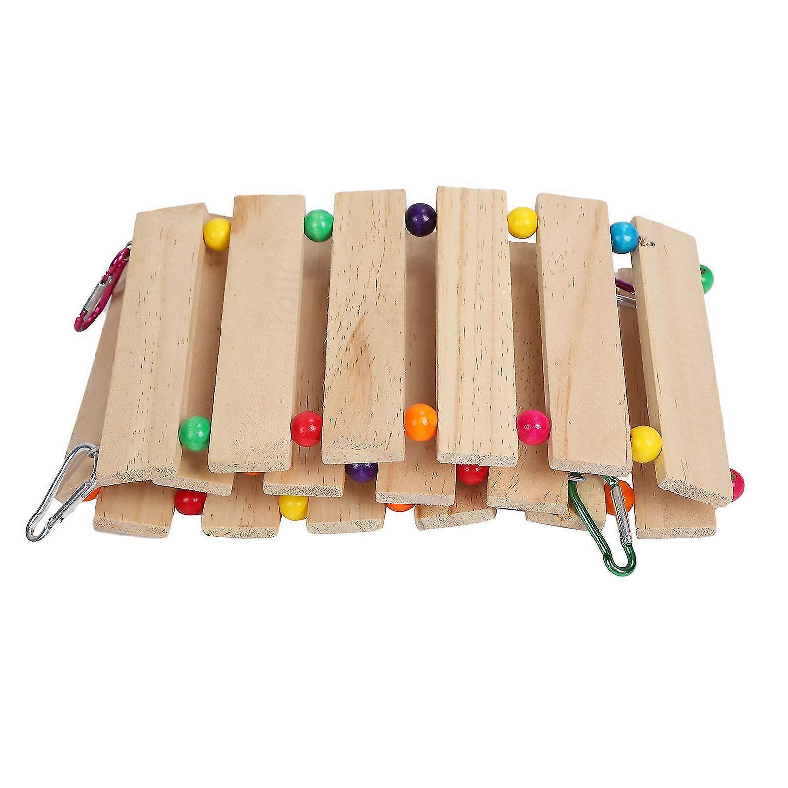 Wooden Chicken Swing and Hanging Feeder Toy for Poultry Rooster Chicks