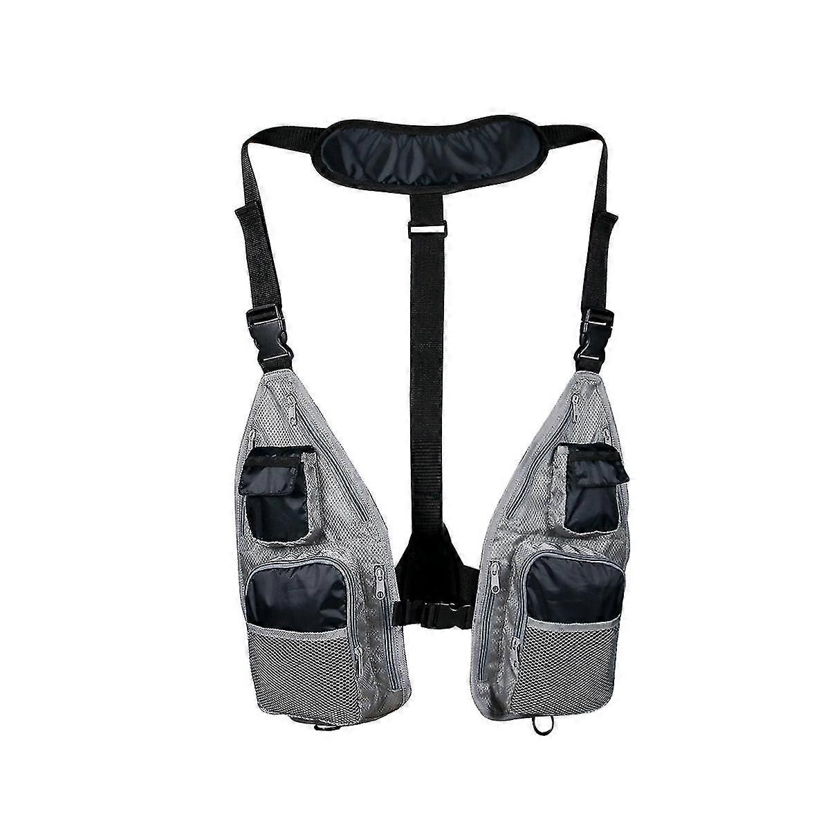 Fishing Vest Mesh Breathable Fishing Vest Mountaineering Casual Sleeveless Jacket Adjustable Outdoor