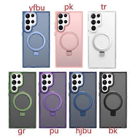 Para Samsung Galaxy S24 Case com suporte magnético, compatível com Magsafe, não-amarelamento e proteção militar contra quedas, Slim Protective Matte Back e T