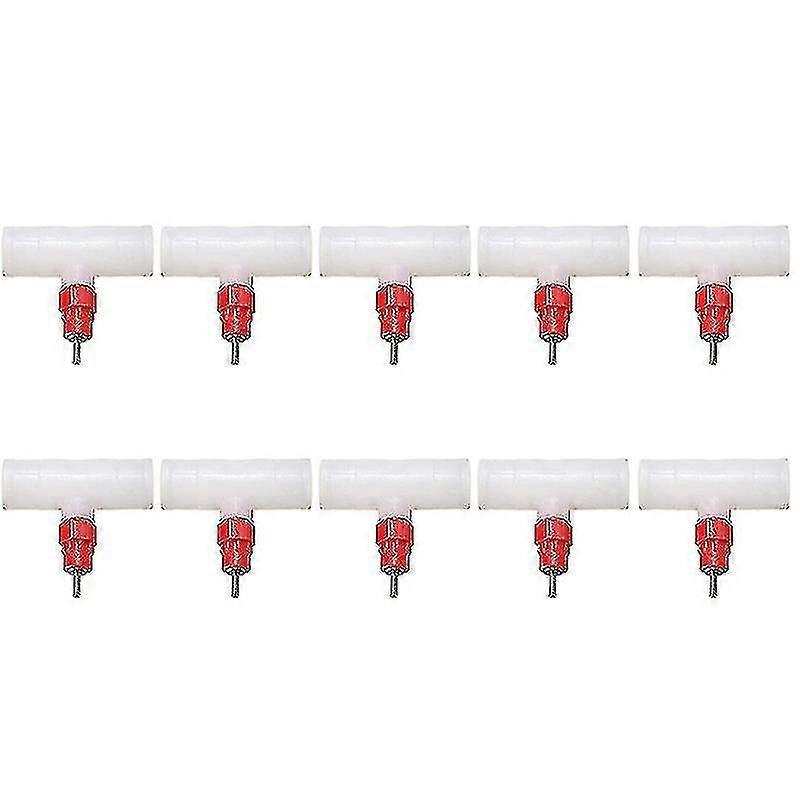 Hühnernippel-T-Stücke – Automatisches Geflügeltränken-Set, 10er-Pack
