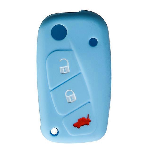 OkeyTech 3 Buttons Keys Car Key Case Rubber Cover For Fiat Panda Stilo Punto Doblo Grande Bravo 500 Ducato Minibus