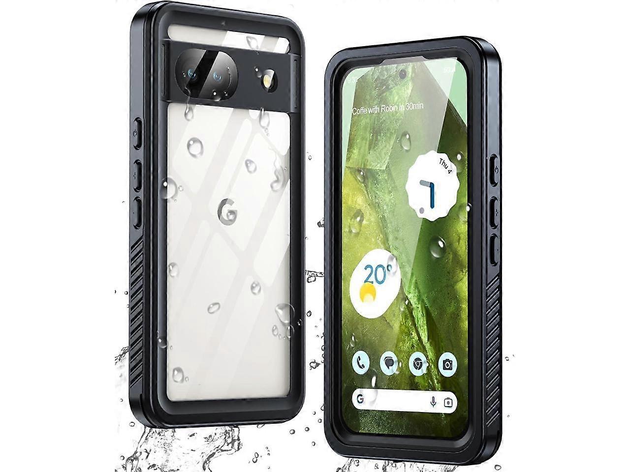 for Google Pixel 8A Case, Pixel 8A Case Waterproof with Built-in Screen Protector, Full Body Sealed, Heavy Duty Shockproof Dustproof Snowproof Clear P