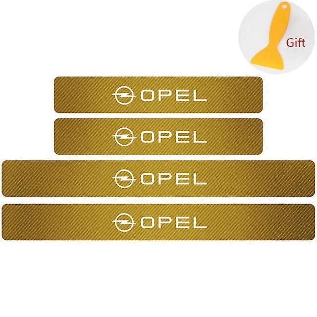 Części samochodowe 4 SZTUK Osłona progu drzwi samochodu Włókno węglowe winylowe naklejka dekoracyjna dla Opla OPC Mokka Vectra Insignia Astra Corsa Zafira Akcesoria