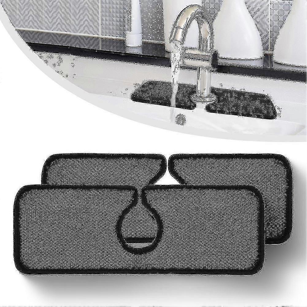 Set Of 2 Wraparound Splashproof Absorbent Mats