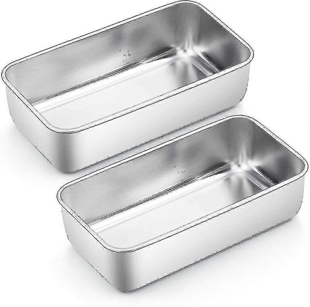 Loaf Pan, Set Of 2, Stainless Steel Bread Baking Mold, Rectangular Cake Pan Gift