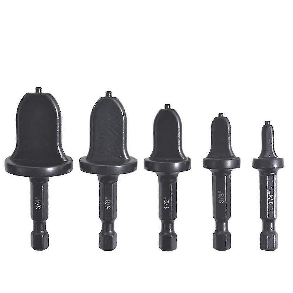 5pcs Hexagon Shank Air Conditioner Pipe Copper Crush Tool With 1/4, 3/8, 1/2 Etc