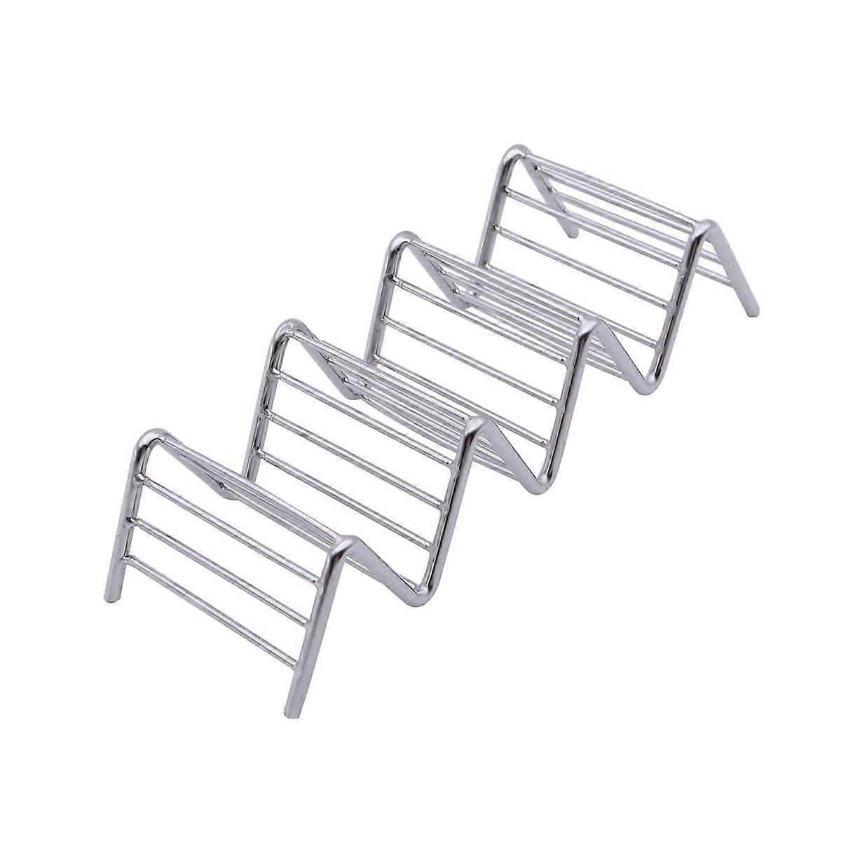 Support de support à tacos en acier inoxydable pour 3 ou 4 tacos durs ou en coquille