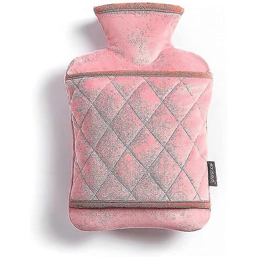 (Rosa) Wärmflasche mit Handtaschenabdeckung 1,2l