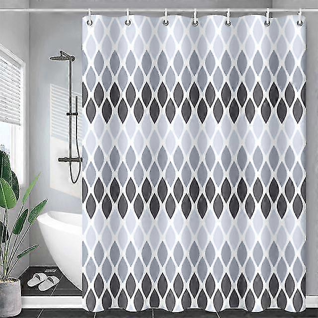 Boho Theme Blue Shower Curtains Bathroom Accessories Cute 3d Print Waterproof Fabric With Hooks Geometric Pattern Decor Curtain