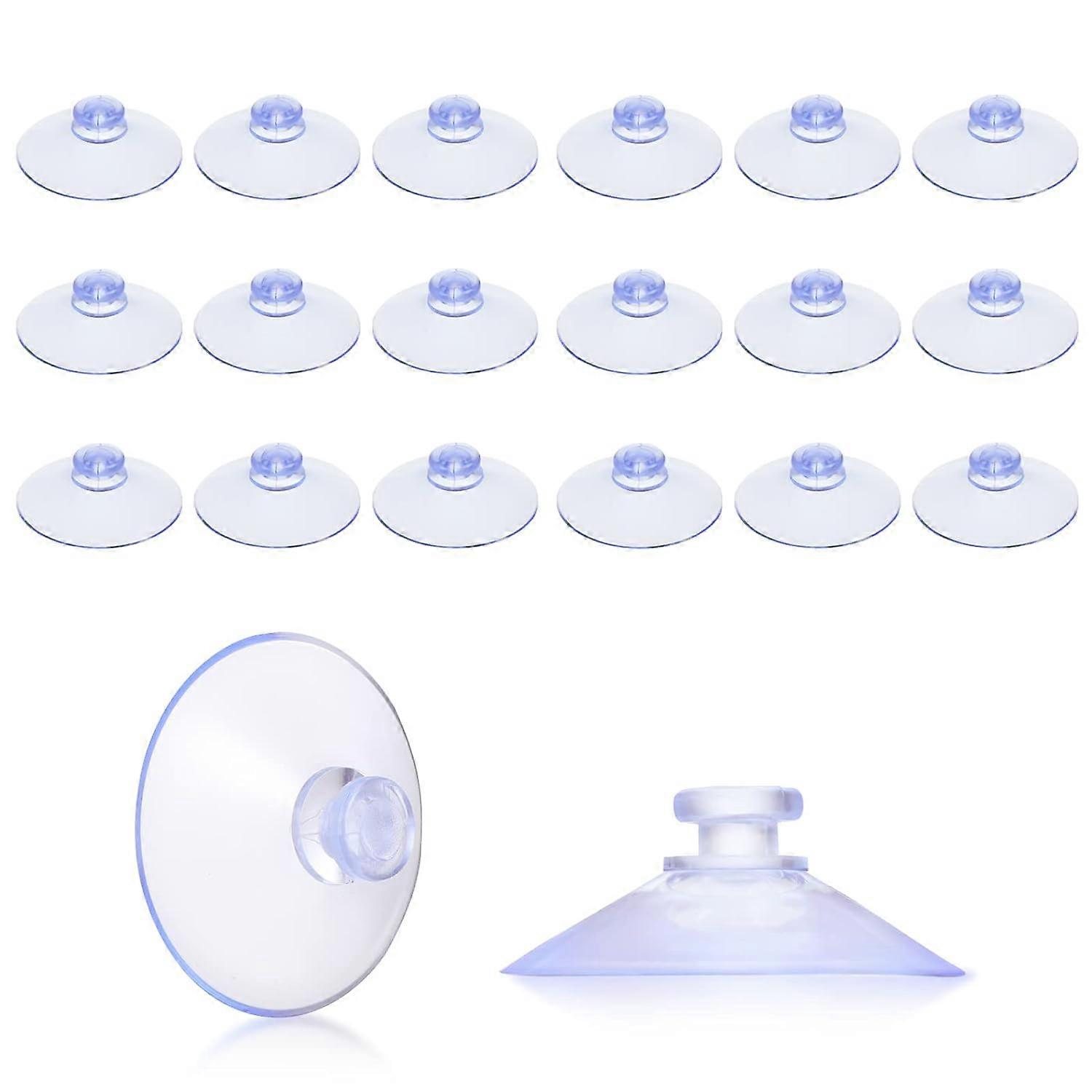 20Pcs Window Suction Cups,Suction Cup Plastic Sucker Pads Without Hooks Window Suction Hooks Round Button Suction Cups