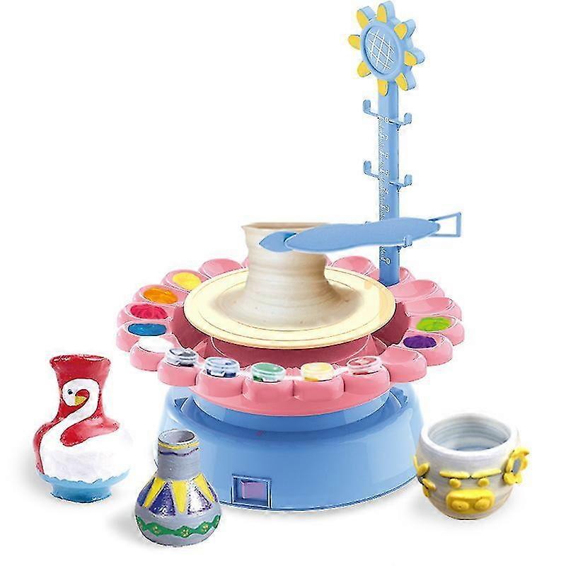 Sunflower Pottery Wheel Art Crafts,Kids Pottery Wheel Kit and Painting Kit