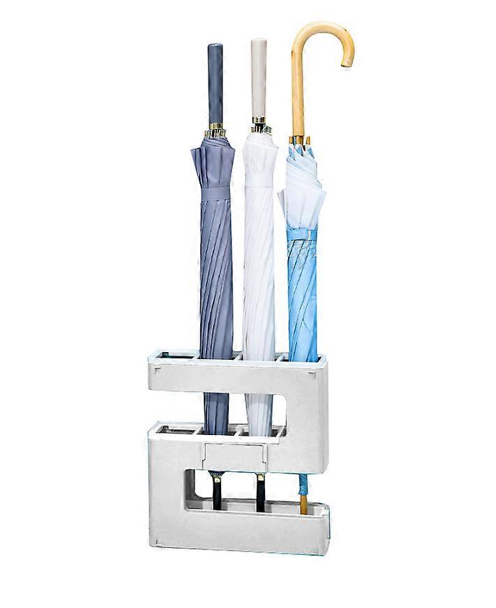 Creative umbrella stand rack S-shaped umbrella holder with drip tray space saving organizer