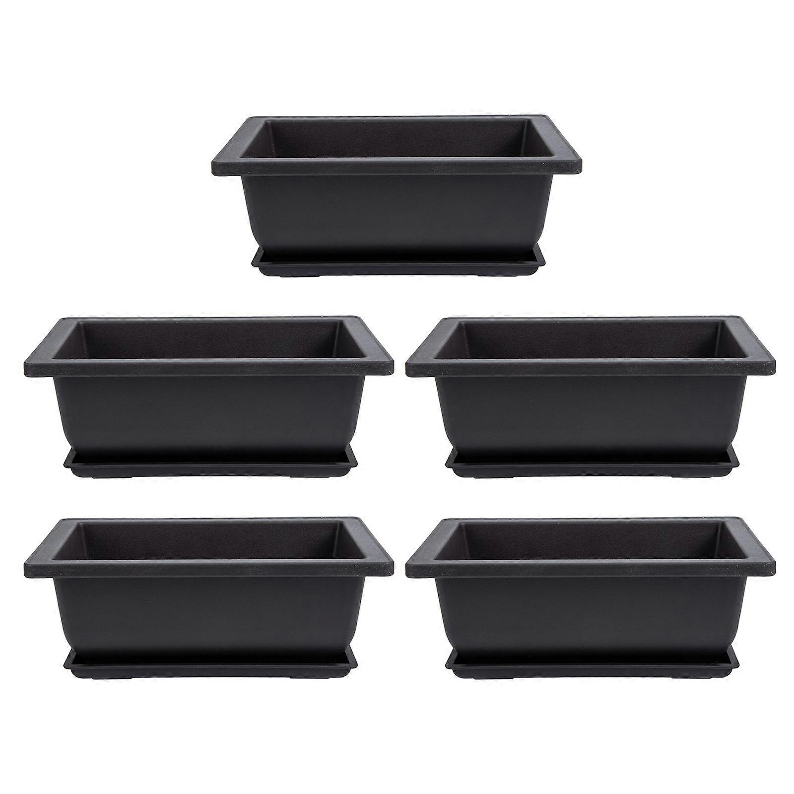 5 Sets Planter Pots Indoor Plants Succulent Pot Tray Plastic Seedling Trays Decorative Planter Dwarf Trees Plastic Planter Tray